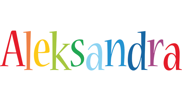 Aleksandra birthday logo
