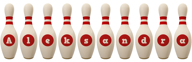 Aleksandra bowling-pin logo