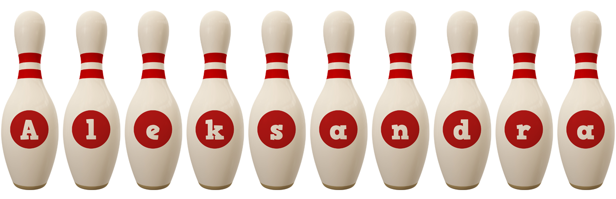 Aleksandra bowling-pin logo
