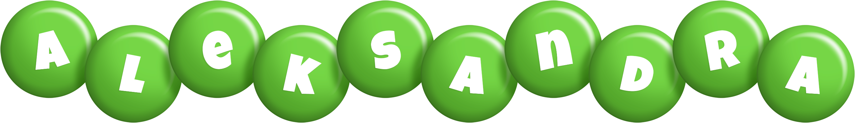 Aleksandra candy-green logo
