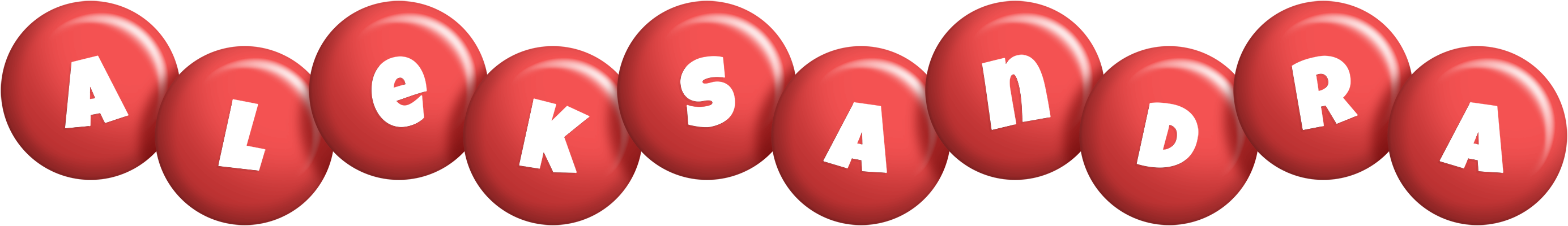 Aleksandra candy-red logo
