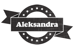 Aleksandra grunge logo