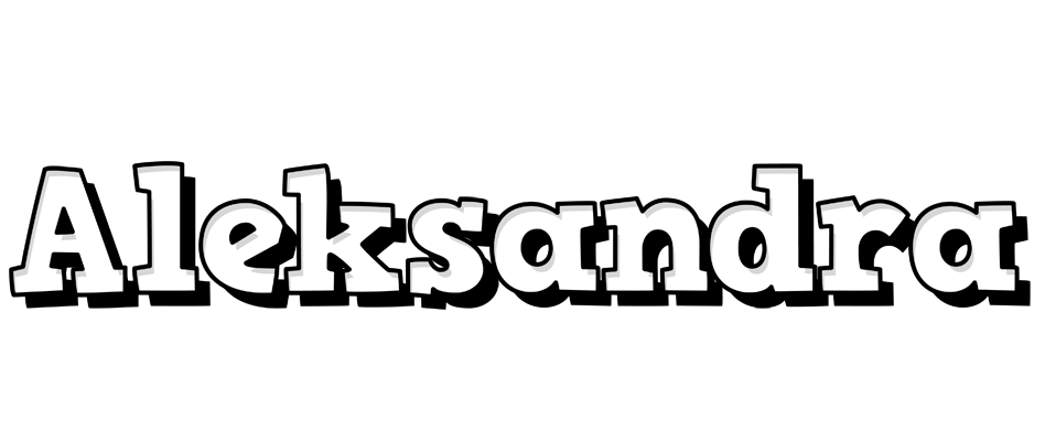 Aleksandra snowing logo