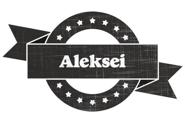 Aleksei grunge logo