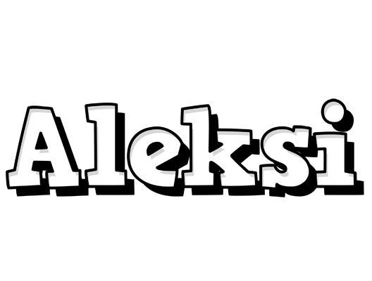 Aleksi snowing logo