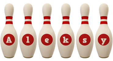 Aleksy bowling-pin logo