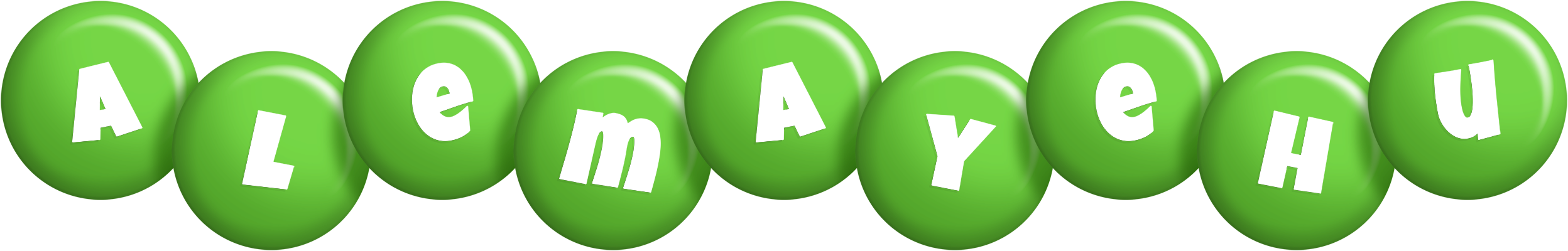 Alemayehu candy-green logo