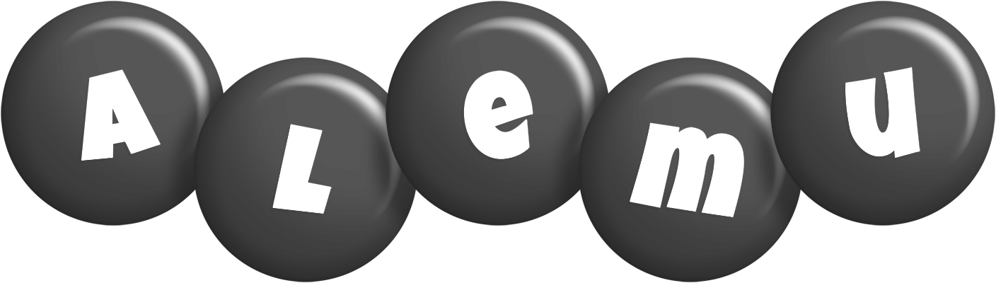 Alemu candy-black logo