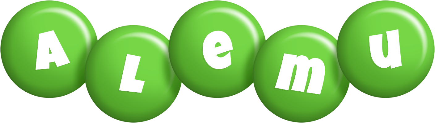 Alemu candy-green logo
