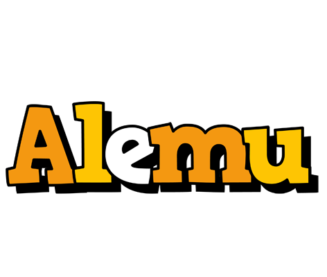 Alemu cartoon logo