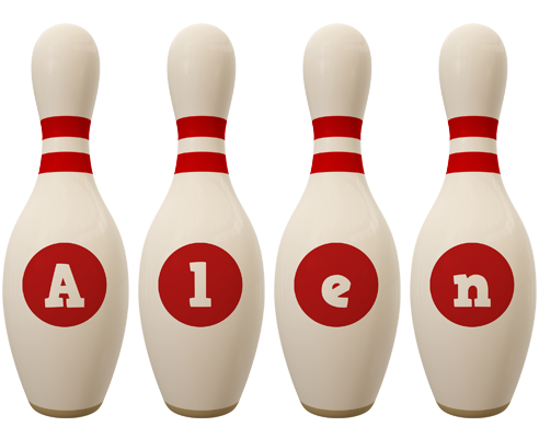 Alen bowling-pin logo