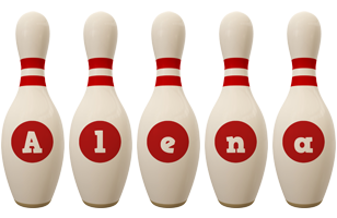 Alena bowling-pin logo