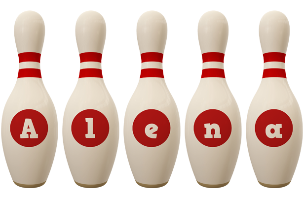 Alena bowling-pin logo