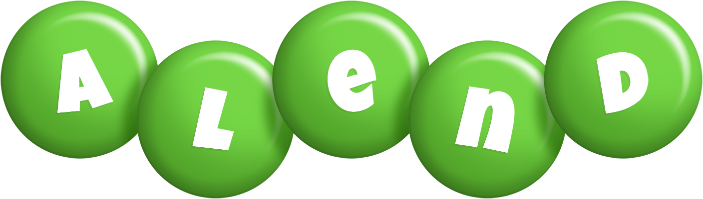 Alend candy-green logo