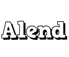 Alend snowing logo