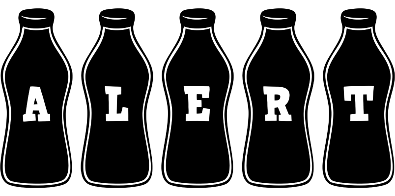 Alert bottle logo
