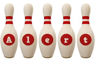 Alert bowling-pin logo