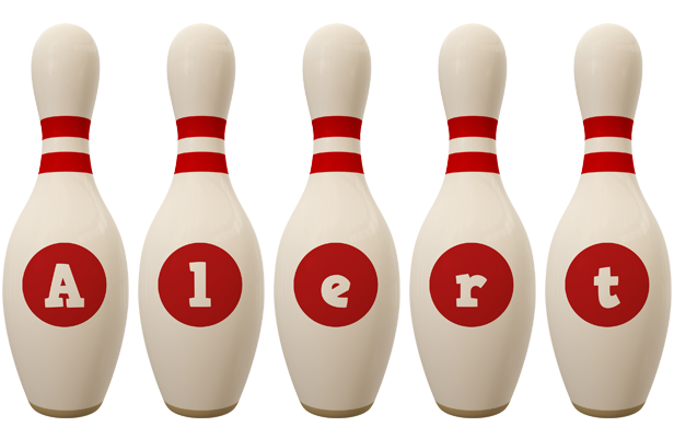 Alert bowling-pin logo