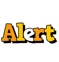 Alert cartoon logo