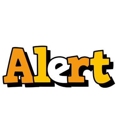 Alert cartoon logo