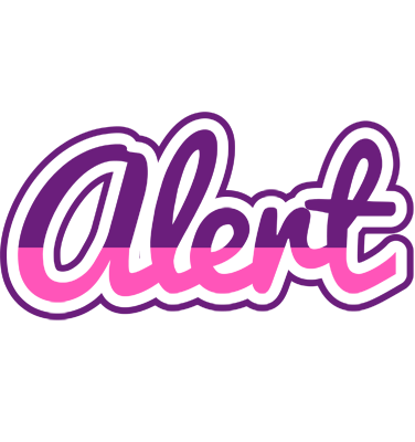 Alert cheerful logo