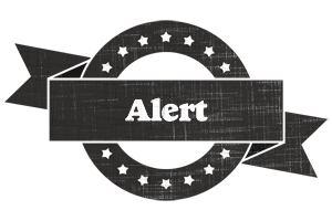 Alert grunge logo