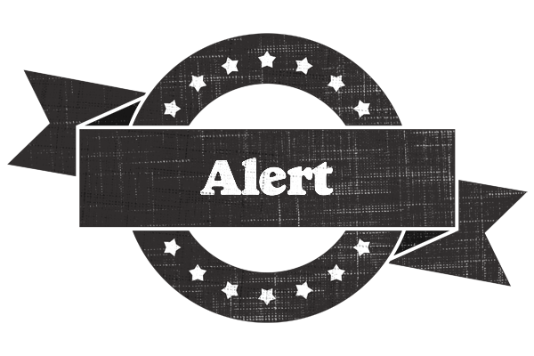 Alert grunge logo
