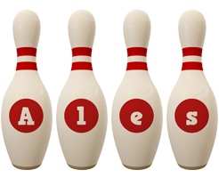 Ales bowling-pin logo