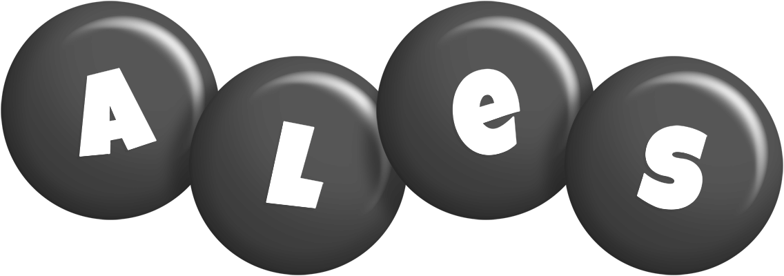 Ales candy-black logo