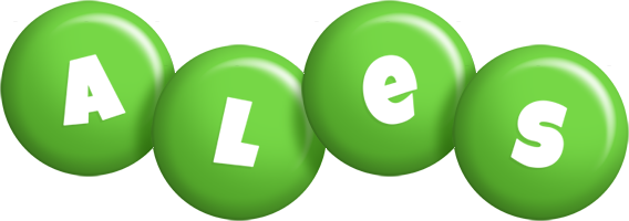 Ales candy-green logo