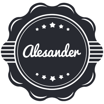 Alesander badge logo