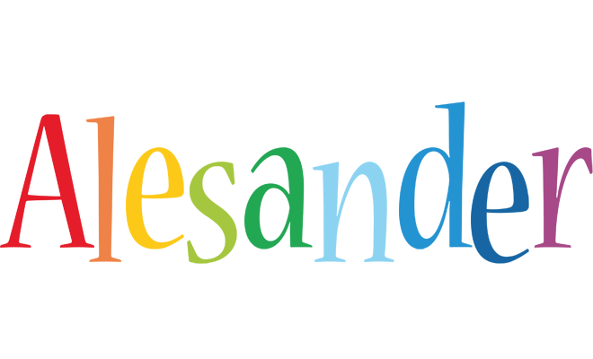 Alesander birthday logo