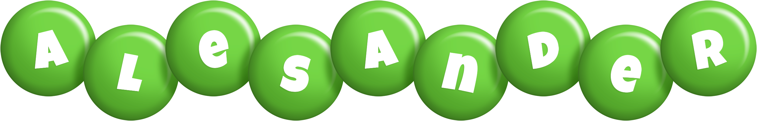 Alesander candy-green logo