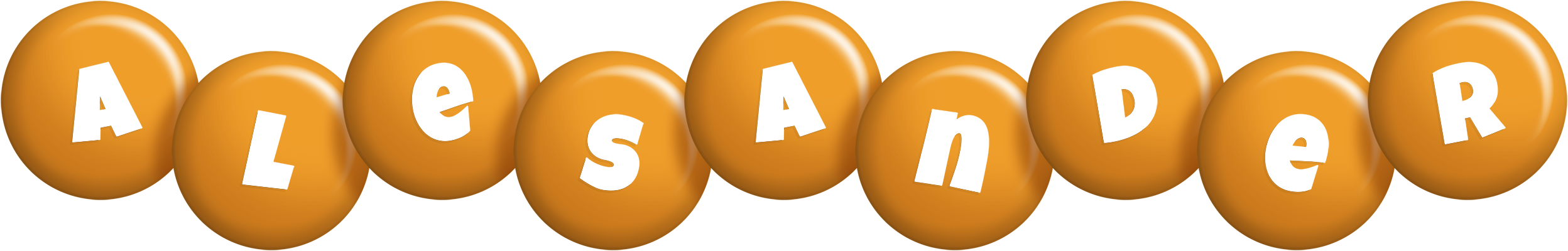 Alesander candy-orange logo