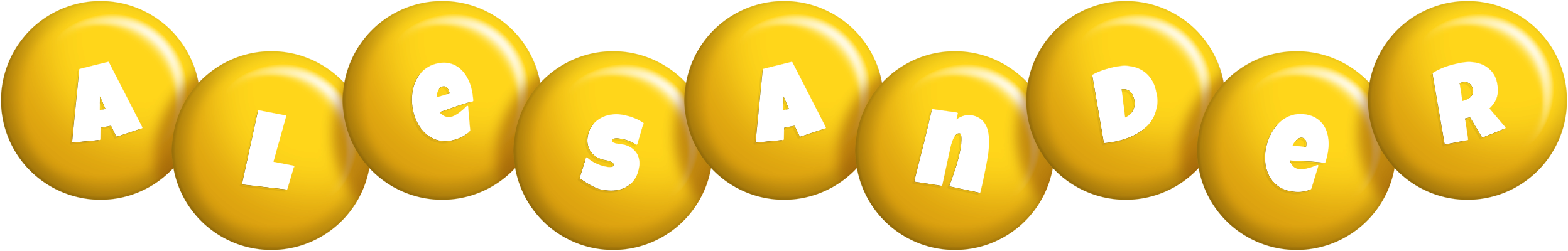 Alesander candy-yellow logo