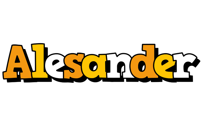 Alesander cartoon logo