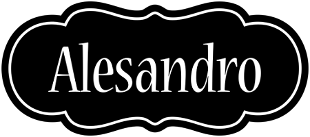 Alesandro welcome logo
