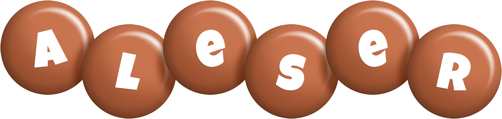 Aleser candy-brown logo