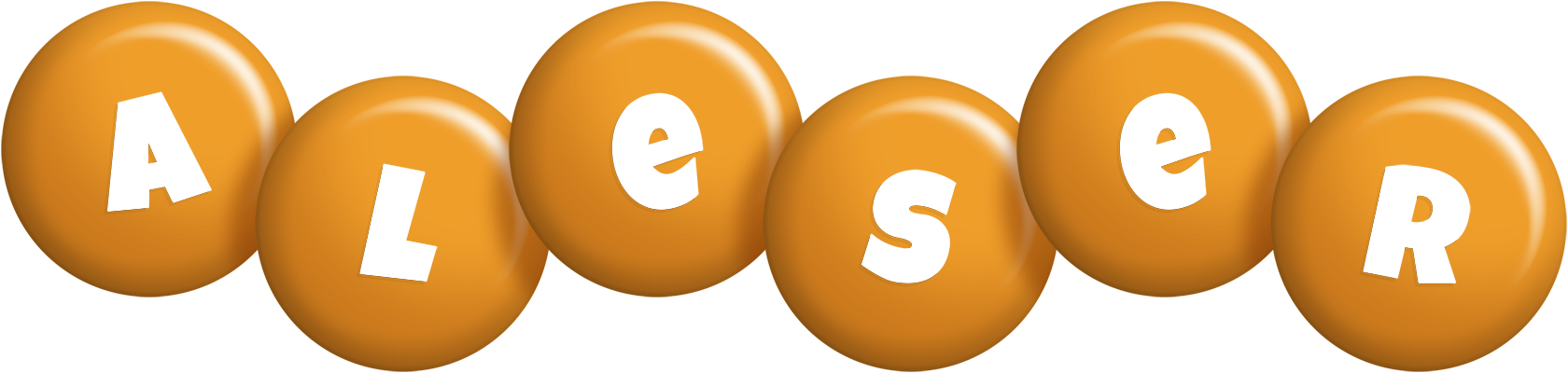 Aleser candy-orange logo