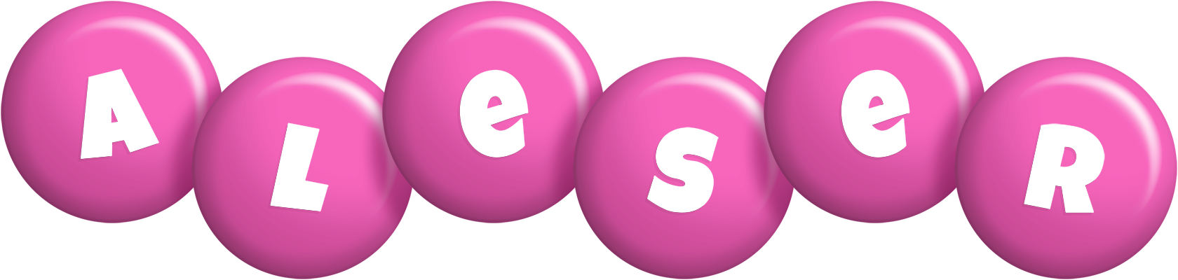 Aleser candy-pink logo
