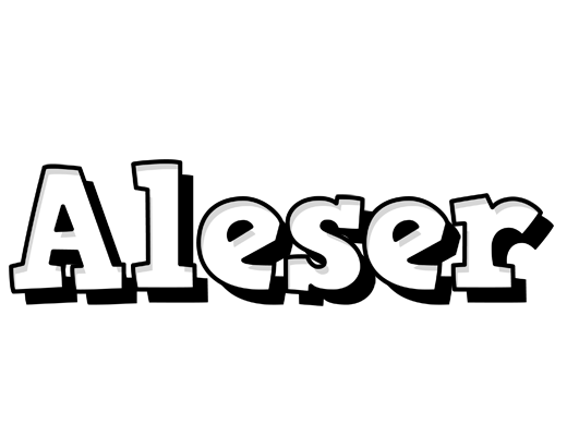 Aleser snowing logo