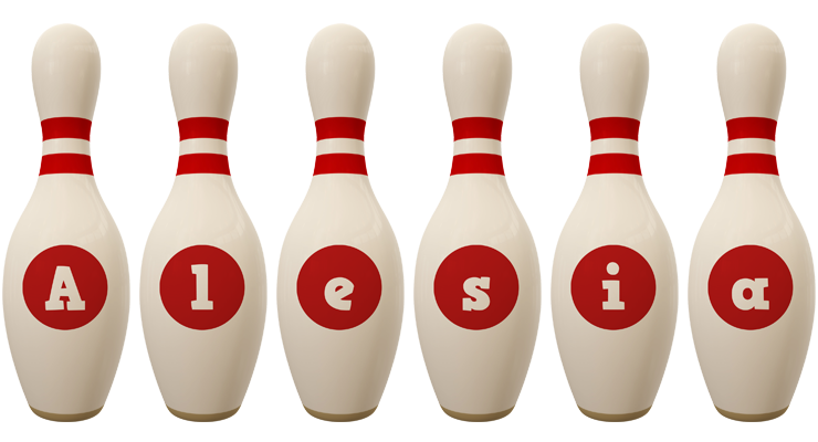 Alesia bowling-pin logo