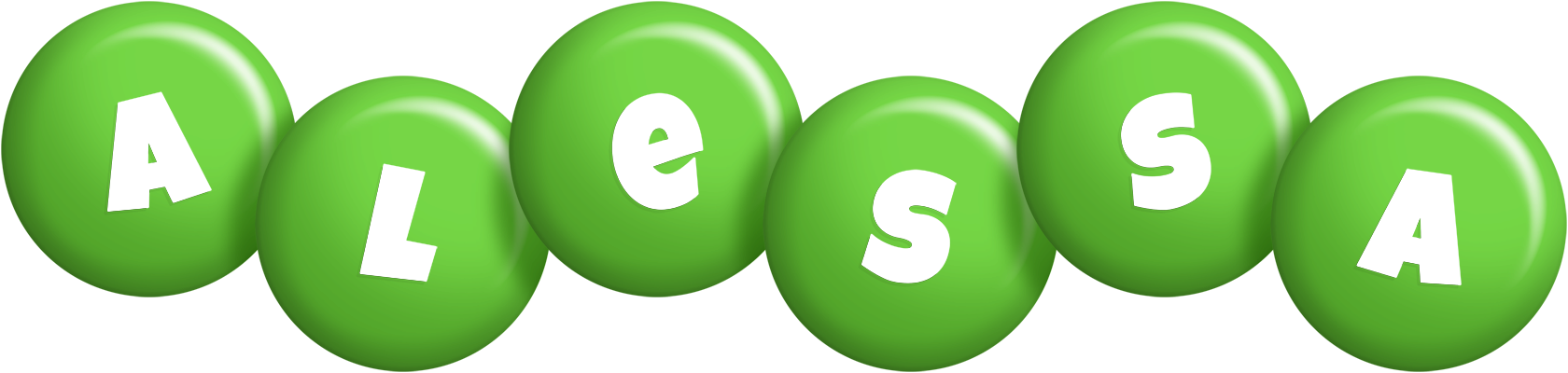 Alessa candy-green logo