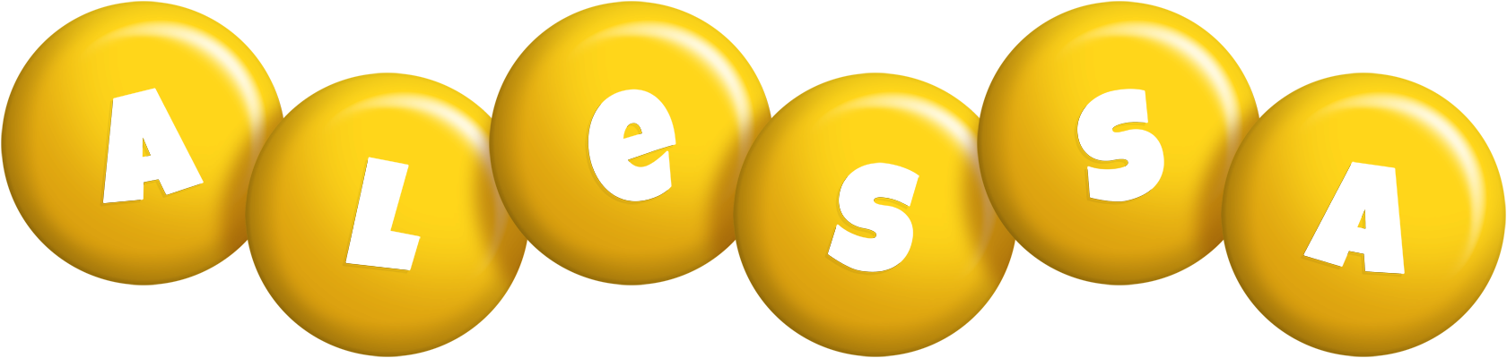 Alessa candy-yellow logo