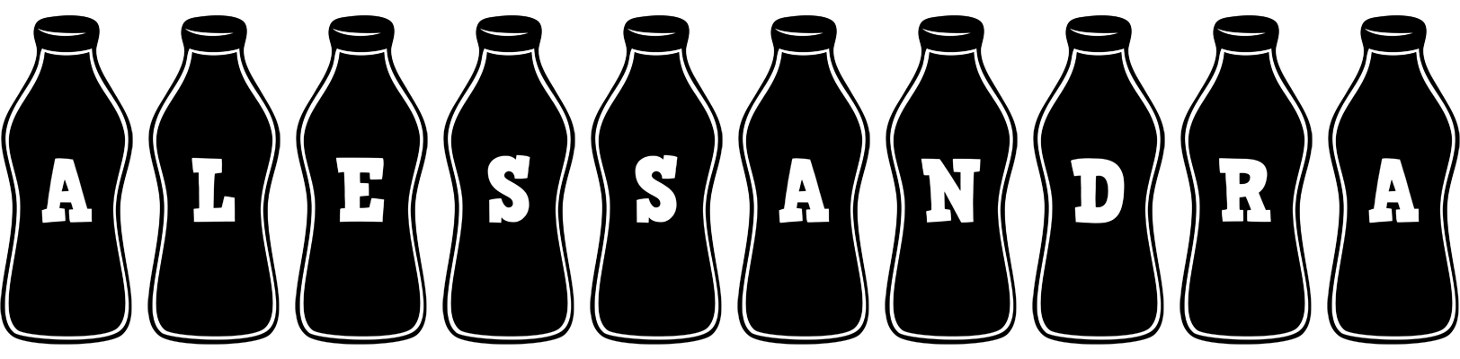 Alessandra bottle logo