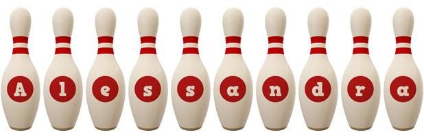 Alessandra bowling-pin logo