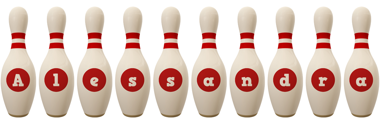 Alessandra bowling-pin logo