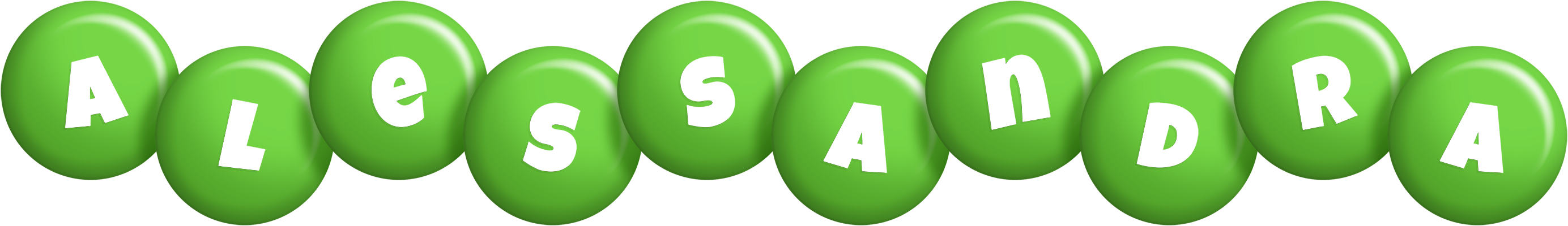 Alessandra candy-green logo