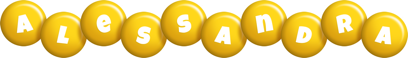 Alessandra candy-yellow logo