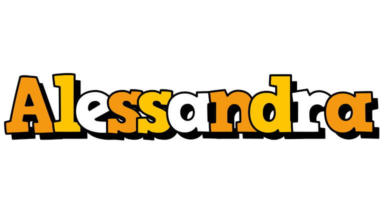 Alessandra cartoon logo